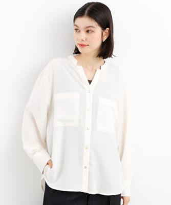 ロングセラー／人気／魅せる体形カバー服】Wポケットシャツ／洗濯機 