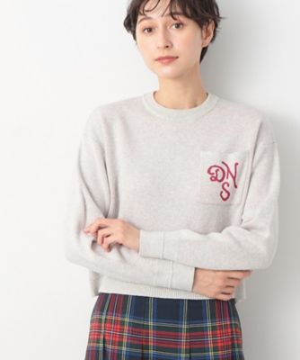 【洗える】ロゴジャカードショート丈ニット（ＸＳ～Ｌ）（２００２３４８９２１）