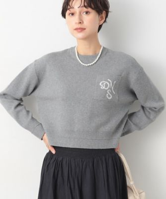【洗える】ロゴジャカードショート丈ニット（ＸＳ～Ｌ）（２００２３４８９２１）