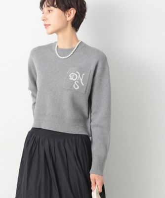 【洗える】ロゴジャカードショート丈ニット（ＸＳ～Ｌ）（２００２３４８９２１）