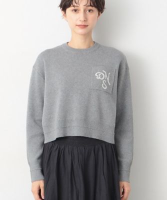 【洗える】ロゴジャカードショート丈ニット（ＸＳ～Ｌ）（２００２３４８９２１）