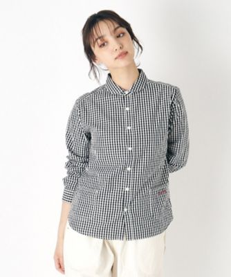 LAURA ASHLEY/ローラ アシュレイ 【Lサイズあり/日本製/ワンマイルウエア】丸衿ロゴ刺しゅうシャツ(2002348995)