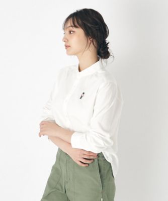 刺繍入り／日本製／ワンマイルウエア】ラウンドカラーシャツ