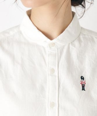 【刺繍入り／日本製／ワンマイルウエア】ラウンドカラーシャツ（２００２３４８９９６）