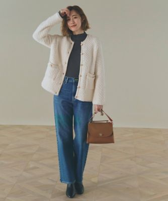 Salvatore Ferragamo ツイードニットジャケット