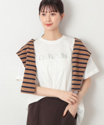 ＜Dessin (Women)＞【洗える】箔プリントチュニックＴシャツ（ＸＳ～Ｌ）（２００２３４９１３６）