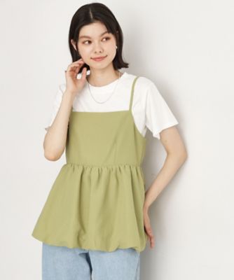 【ヒルナンデス！で紹介】【２点セット】バルーンキャミ×Ｔシャツ／洗える（２００２３４９４３４）