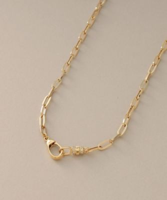 Ｋ１８ダイヤモンド　中空プリム縦溝クラスプ　ネックレス（２００２３５０６７１）