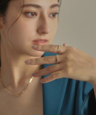Ｋ１０ダイヤモンド　しのぎダイアゴナル　リング（２００２３５０６８５）