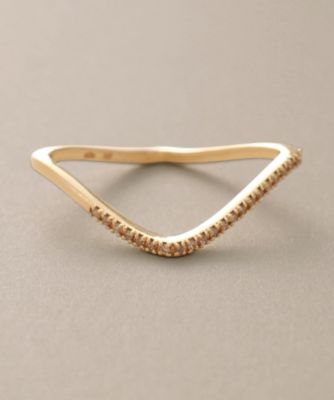 専用★ほぼ新品 COCOSHNIK スクエアリング YG ダイヤモンド 10号 K18ダイヤモンド シフトスクエア リング（リング） | COCOSHNIK