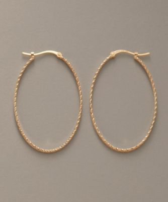 K10サイドカットオーバル フープピアス（2002350709