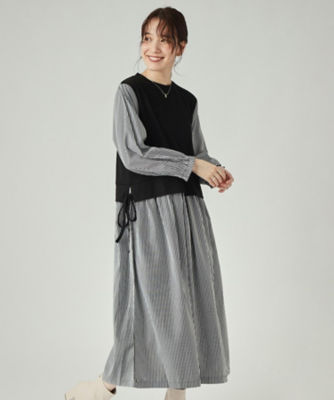 【HYKE/ハイク】BALLOON SLEEVE DLESS シャツワンピース 新品 HYKE ハイク バルーンスリーブシャツワンピース 【公式通販】