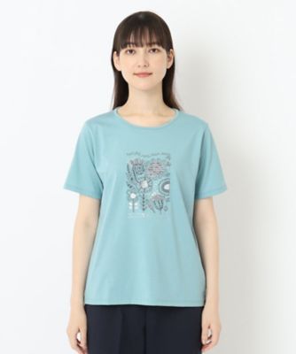 花柄刺繍フェミニンＴシャツ（２００２３５１４１８）