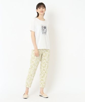 花柄刺繍フェミニンＴシャツ（２００２３５１４１８）