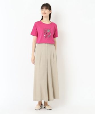 花柄刺繍フェミニンＴシャツ（２００２３５１４１８）