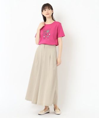 花柄刺繍フェミニンＴシャツ（２００２３５１４１８）