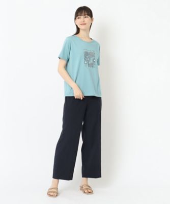 花柄刺繍フェミニンＴシャツ（２００２３５１４１８）