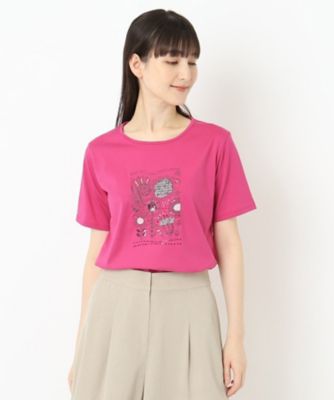 花柄刺繍フェミニンＴシャツ（２００２３５１４１８）