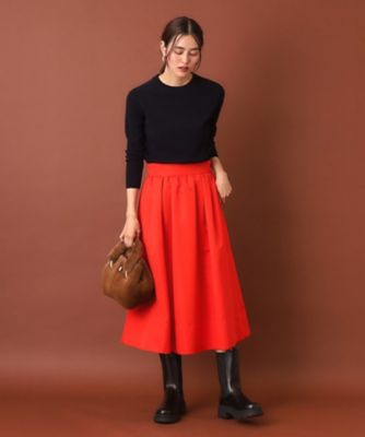 【大人百花冬号掲載　モデル美香さん着用】タックボリュームスカート（２００２３５２６１２）