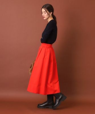 【大人百花冬号掲載　モデル美香さん着用】タックボリュームスカート（２００２３５２６１２）