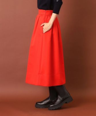 【大人百花冬号掲載　モデル美香さん着用】タックボリュームスカート（２００２３５２６１２）