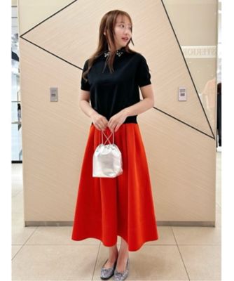 【大人百花冬号掲載　モデル美香さん着用】タックボリュームスカート（２００２３５２６１２）