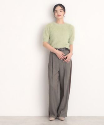 【ヒルナンデス！で紹介】ふわふわフェザーニット　／５分袖／腕周りカバー／洗える（２００２３５３１５３）