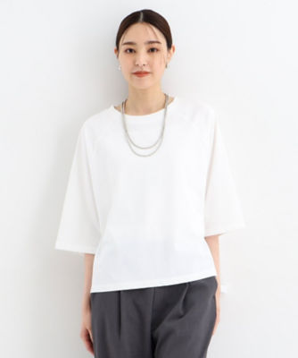 【接触冷感・洗える】チュール刺繍Tシャツ セール】コーデを上品に魅せる。接触冷感立体刺繍Tシャツ（T