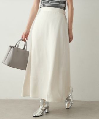 ＜OPAQUE.CLIP (Women)＞サテンナローフレアスカート【洗濯機洗い可】（２００２３６３４１７）