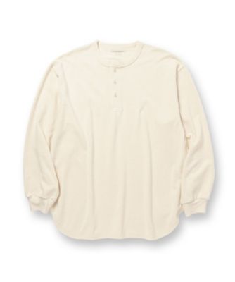 ＜DRESSTERIOR (Men) ＞ｂｌｕｒｈｍｓ（ブラームス）コットンシルクネップベースボールヘンリーネックロングＴシャツ（２００２３６３７１６）