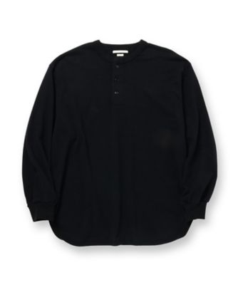 ｂｌｕｒｈｍｓ（ブラームス）コットンシルクネップベースボールヘンリーネックロングＴシャツ（２００２３６３７１６）