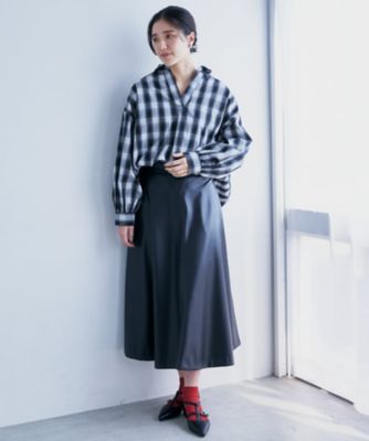 【＠ＢＡＩＬＡ掲載】バックシャーリングシャツ／魅せる体形カバー服／洗える／ヒルナンデス！で紹介！（２００２３６４６３５）