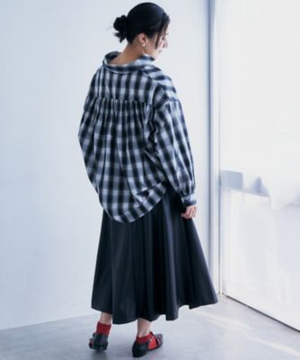 【＠ＢＡＩＬＡ掲載】バックシャーリングシャツ／魅せる体形カバー服／洗える／ヒルナンデス！で紹介！（２００２３６４６３５）