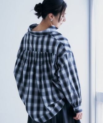 【＠ＢＡＩＬＡ掲載】バックシャーリングシャツ／魅せる体形カバー服／洗える／ヒルナンデス！で紹介！（２００２３６４６３５）