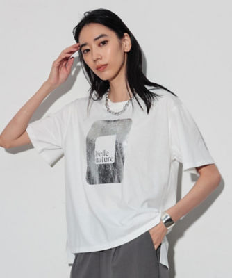 ＜INDIVI (Women)＞シャイン箔プリントＴシャツ（２００２３６４９９５）