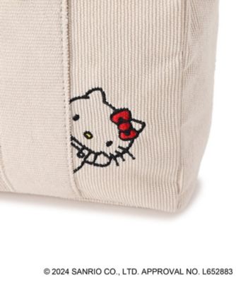 【Ｌｅｅ別注】ハローキティコーデュロイ刺繍スクエアトート（２００２３６５０５３）