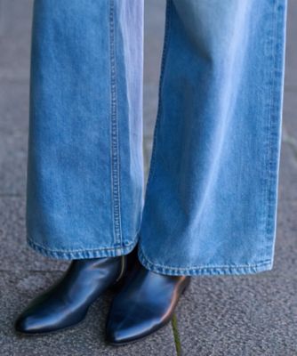 【大人百花春号掲載　モデル美香さん着用】ヴィンテージ加工ワイドデニムパンツ（２００２３６５４０６）