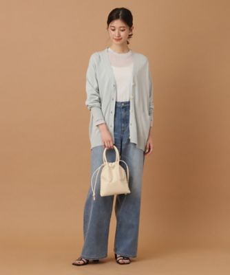 【大人百花春号掲載　モデル美香さん着用】ヴィンテージ加工ワイドデニムパンツ（２００２３６５４０６）