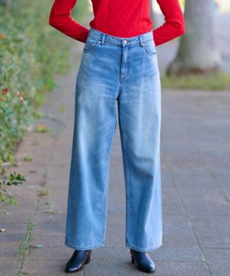 ＜DRESSTERIOR (Women)＞【大人百花春号掲載　モデル美香さん着用】ヴィンテージ加工ワイドデニムパンツ（２００２３６５４０６）