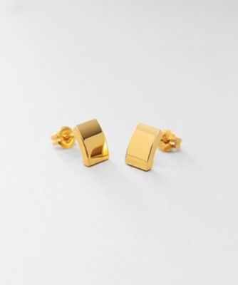 シルバー シールドシェイプ スタッドピアス GP