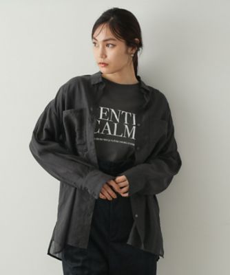 ＜OPAQUE.CLIP (Women)＞シアーダブルポケットシャツ【洗濯機洗い可】（２００２３６６０８６）