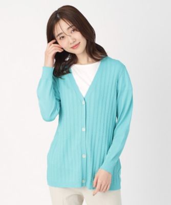 【SALE】CORDIER (Women)/コルディア【アンサンブル/手洗い可】サンライズ スプリングニットカーディガン(2002366700) アオ091 トップス【三越伊勢丹/公式】