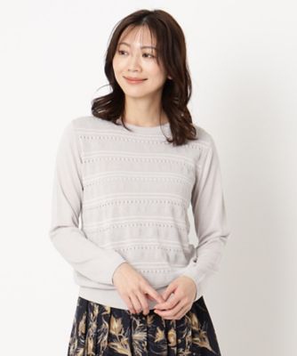 ＜CORDIER (Women)＞【手洗い可／アンサンブル／Ｍ～４Ｌサイズ】ルーズファイン　プルオーバーニット（２００２３６６７０６）