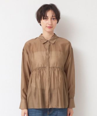 【洗える】シアーペプラムシャツ（Ｓ～Ｌ）（２００２３６７４０１）