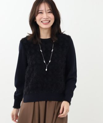【ＷＥＢ限定カラーあり／手洗い可】フェザーヤーンニット（２００２３６７４１０）