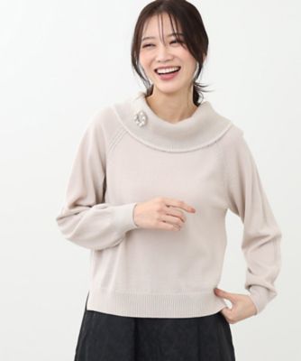 【春ＳＡＬＥ／手洗い可】華やかオフタートルニット（２００２３６７４１４）