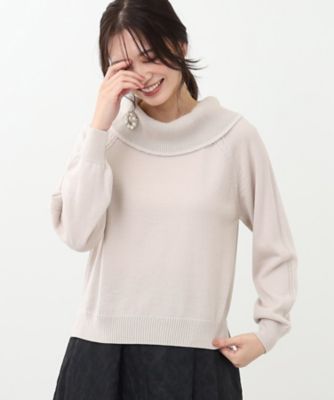 【春ＳＡＬＥ／手洗い可】華やかオフタートルニット（２００２３６７４１４）