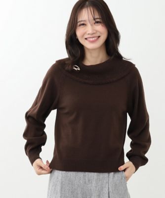 【春ＳＡＬＥ／手洗い可】華やかオフタートルニット（２００２３６７４１４）