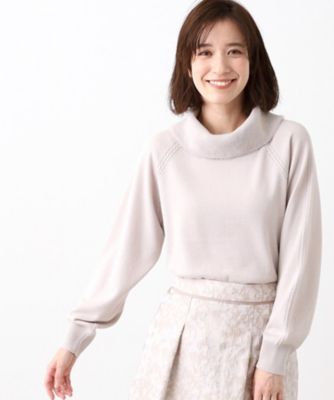 【春ＳＡＬＥ／手洗い可】華やかオフタートルニット（２００２３６７４１４）