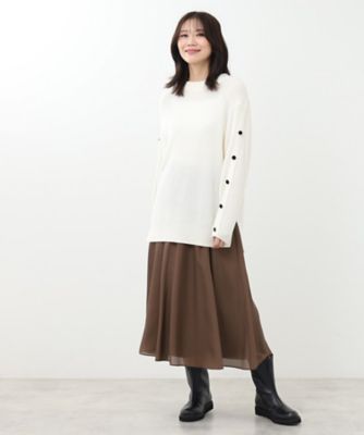 【ＳＡＬＥ／ＷＥＢ限定カラーあり／手洗い可】ハイネックチュニック丈ニット（２００２３６７４１５）